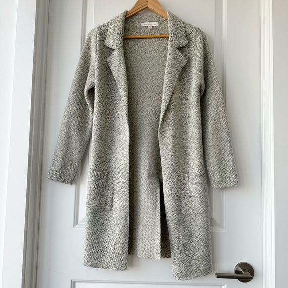 Monteau Long Grey Knit Cardigan XS - Picture 1 of 7